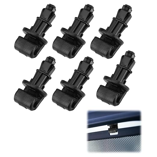 6 Pack Sunshade Hook Clips Replacement, Sun Shade Holder Compatible with 2005-2010 Select Model Sliding Door, Sunshade Clip Kit for Rear Side Windows, #83-715-SHJ-A21ZA 83715-SHJ-A21ZA