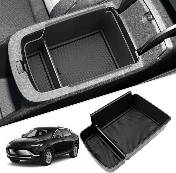 SKTU for 2024 2025 2026 Buick Envista Accessories Center Console Organizer 2024 2025 2026 Envista Insert ABS Materials Tray 2024 2025 2026 Envista Accessories Armrest Tray (Black)