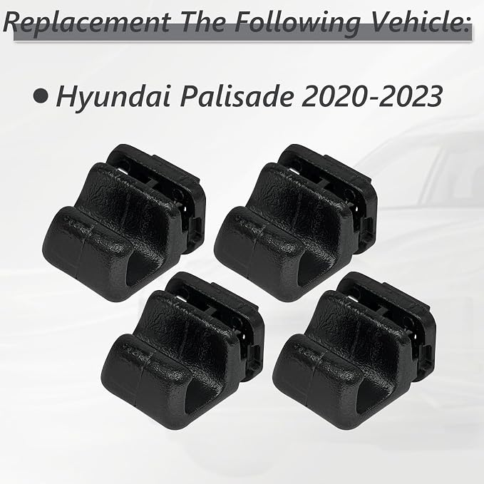 Interior Rear Door Curtain Hook Compatible with Hyundai Palisade 2020-2023 Replace 83917S8000CA 83917-S8000CA 83917S8000 4Pcs Interior Sun Shade Blind Curtain Hook