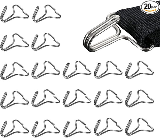 20 PCS Car Seat Cover Hooks, Metal Seat Pad Fixing Hanger Headrest Cover Locking Clip, Multi-Function Fixing Hook Cushion Pad Installation Replacement for Vehicle Seats