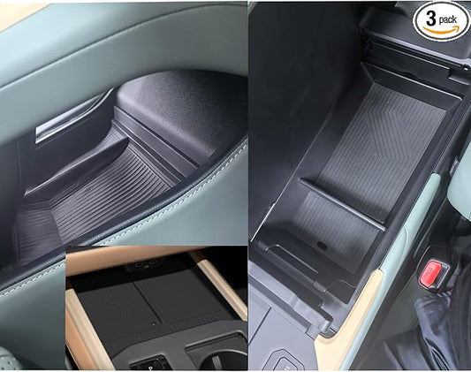 SXCY 3PCS for 2026 Lexus ES Console Organizer+Wireless Charging Mat+Under Console Tray for 2026 Lexus ES Accessories 2026 ES 350e/ES 350h/ES 500e Center Console Tray 2026 ES Armrest Console Organizer