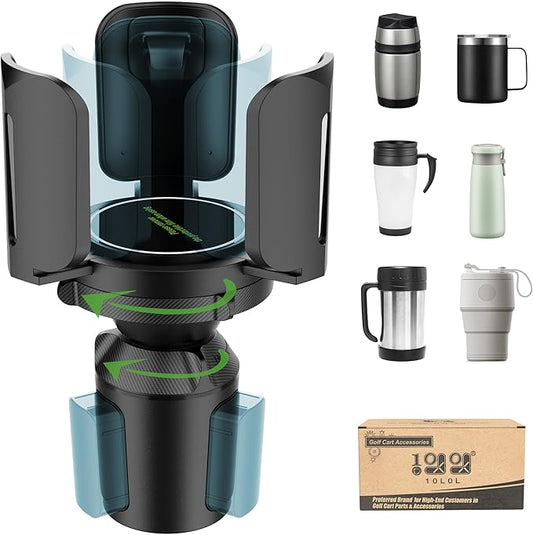 10L0L Upgraded 64oz Large Cup Holder Expander for Car, Expandable Cup Holder Adapter with Adjustable Base, Universal Compatible with Yeti, Hydro Flasks, Owala, Other Big Bottles Mugs Drinks
