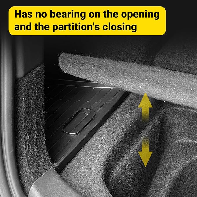 PUOENI Model Y 5 Seater Rear Trunk Storage Bins with Lids for 2023-2024-(No for 2025 New Model Y Juniper) 2PCS Model Y Rear Trunk Storage Box TPE Waterproof Trunk Organizer Interior Accessories