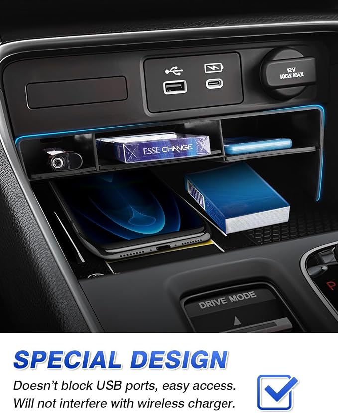 Karltys Center Console Organizer Compatible with Honda CR-V 2023-2026, Custom Fit Center Console Tray Insert with Non-Slip Silicone Mats, Armrest Storage Organizer for CRV Interior Accessories