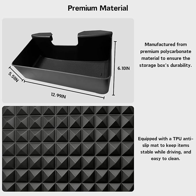 Floor Console Organizer for 2019-2026 Chevy Silverado/GMC Sierra 1500, 2020-2026 Silverado/Sierra 2500HD 3500HD Jump Seat Accessories Large-Capacity Hanging Tray(for Split-Bench Folding Seat Only)