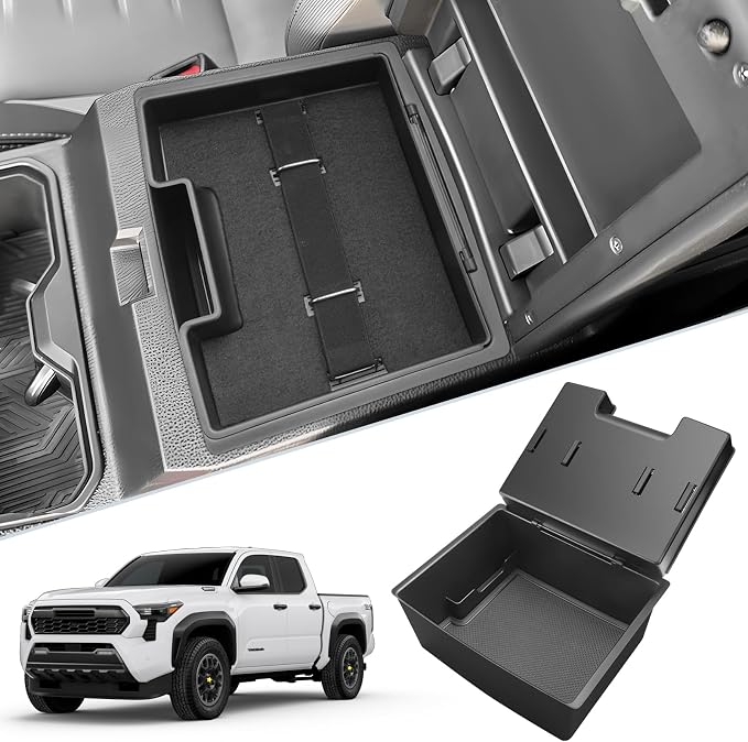 SKTU 2024 2025 2026 Tacoma Center Console Organizer for 2024 2025 2026 Toyota Tacoma Console Tray Toyota Tacoma 2024 2025 2026 Accessories ABS Durable Insert Glove Pallet Organizer Double Layers