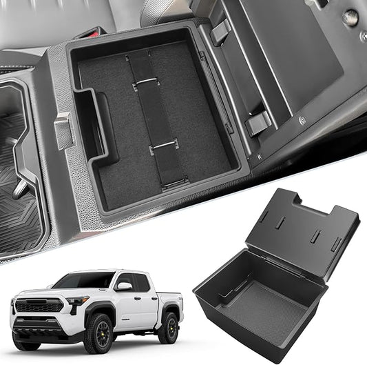 SKTU 2024 2025 2026 Tacoma Center Console Organizer for 2024 2025 2026 Toyota Tacoma Console Tray Toyota Tacoma 2024 2025 2026 Accessories ABS Durable Insert Glove Pallet Organizer Double Layers