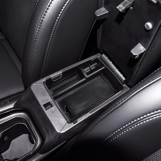 Center Console Organizer Tray Compatible with Jeep Compass 2022 2023 2024 2025 Accessories Insert Armrest Glove Box Secondary Storage Divider ABS Materials，Black