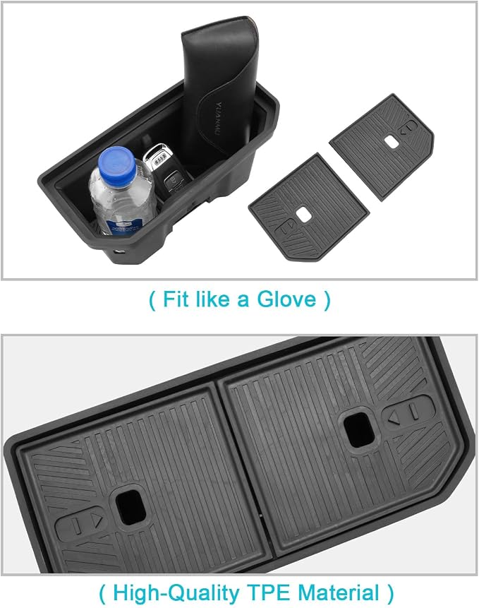 CDEFG for 2026 Toyota RAV4 Center Console Organizer for 2026 Toyota RAV4 Accessories Middle Console Organizer Tray Storage Box (Cup Holder w/Lids)