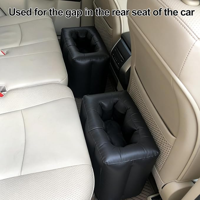 Air Mattress Filling for Rear Seat, Car Air Filling for Rear Seat, Vehicle Gap Filling, Portable Filling Cushion, 35x38x45cm, 2Pcs