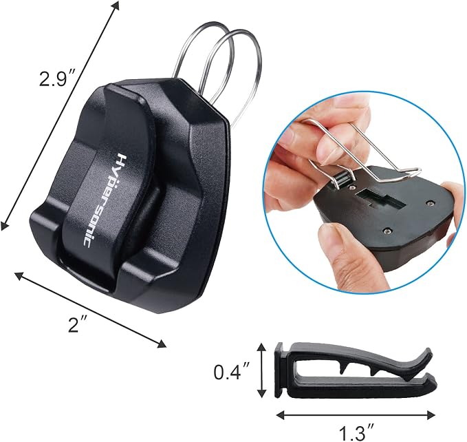 Hypersonic 2-Pack Sunglass Holder for Car Sun Visor, Air Vent Eyeglass Holder Clip Universal Durable Glasses Mount Car Mask Hanger Hook