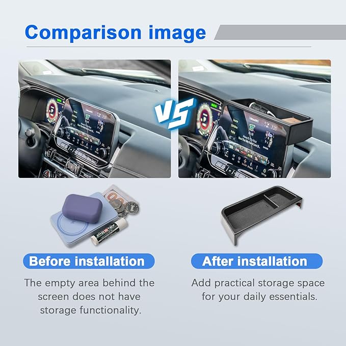 EDBETOS Dashboard Organizer Tray for 2022 2023 2024 2025 Nissan Pathfinder SL/Rock Creek/Platinum Only for 9-inch Touchscreen Display Center Console Dash Tray Extra Storage Tissue Box (NOT Fit S/SV
