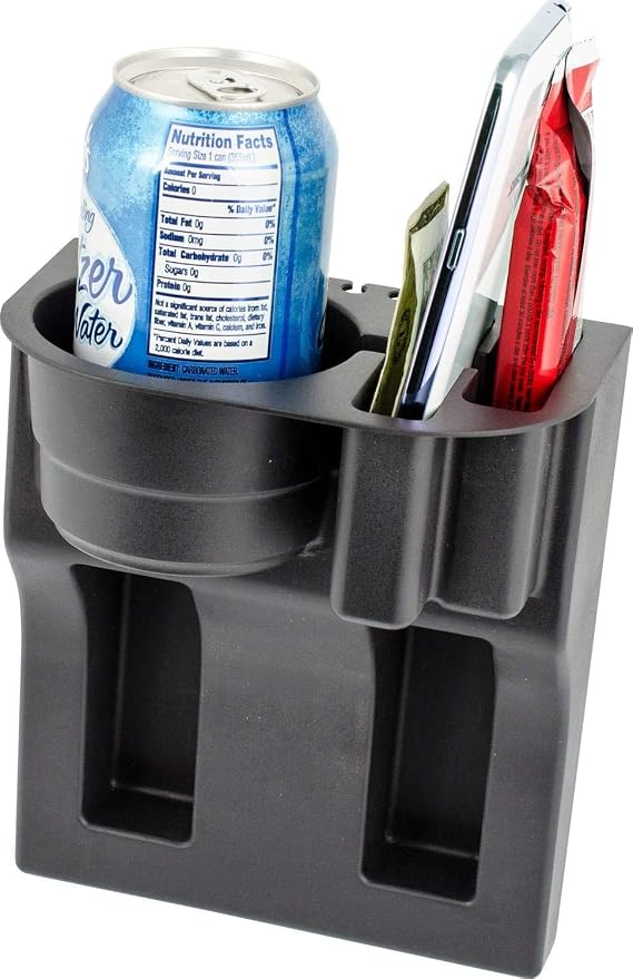 Custom Accessories 91129 Black Mobile Device Organizer with Cup Holder