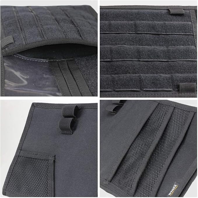 WYNEX Tactical Car Visor Organizer with Double-Sided MOLLE Panel, Universal Vehicle Sun Visor Storage for Essentials & Gear, Compatible with Cars, Pickup Trucks, Vans, SUVs