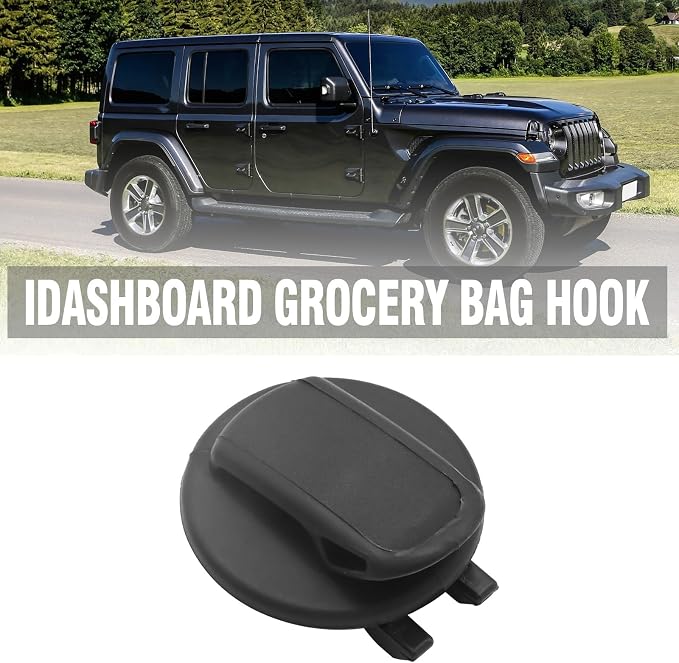 Hoypeyfiy 1RK43DX9AB Instrument Panel Hook Replacement for Jeep Wrangler 2011-2018 - Dashboard Grocery Bag & Organizer Hook