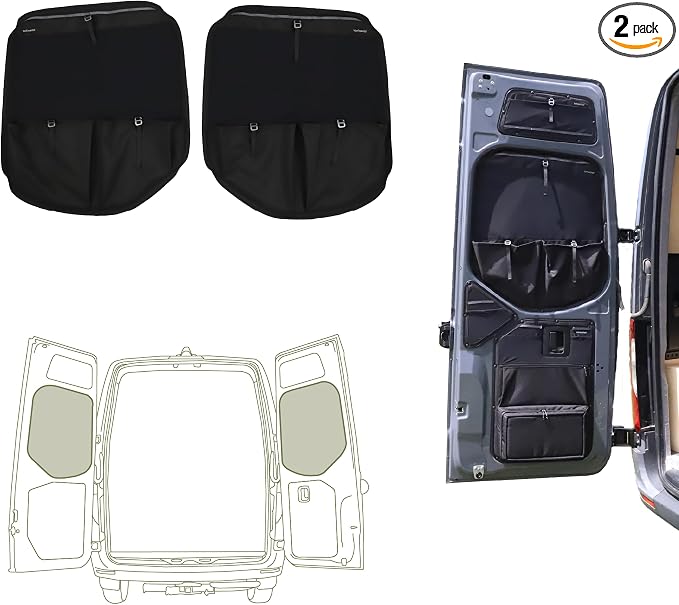 VanEssential Rear Door MIDDLE Storage Panels (Pair) Designed for Mercedes-Benz VS30 (Van Years 2019 to Current)