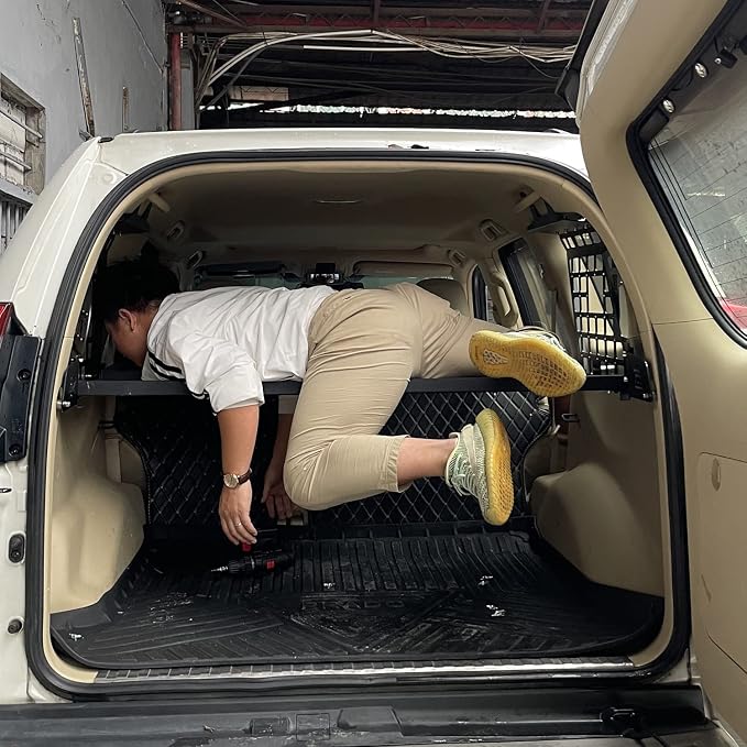 HIGH FLYING for Toyota Prado LC150/Lexus GX460 Car Molle Panels Storage Modular System Trunk Shelf Organizer Rear Cargo Racks (Install requires Side Panels)