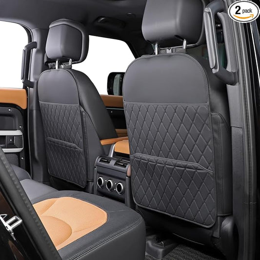 TAIKOO Seat Back Protector,Shields Seat Backs from Kicks and Adds Storage | kick mats back seat protector easy to install and clean, well-crafted, sturdy, durable and stylish.2 Pack