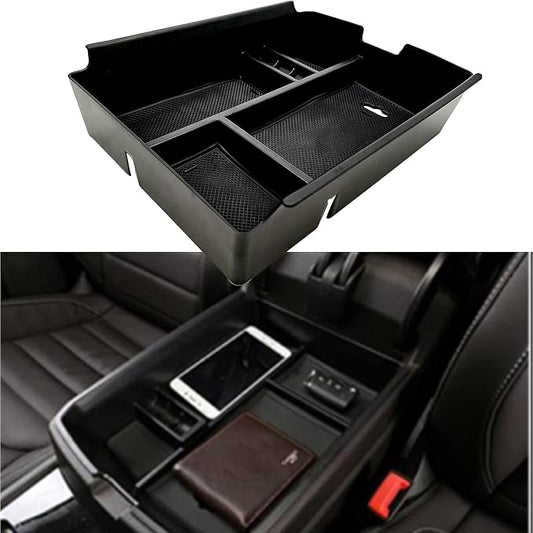 Center Console Organizer fit for VW Atlas and Cross Sport 2018 2019 2020 2021 2022 2023 Interior Storage Box Accessories (Not fit for 2024) (Console Organizer)