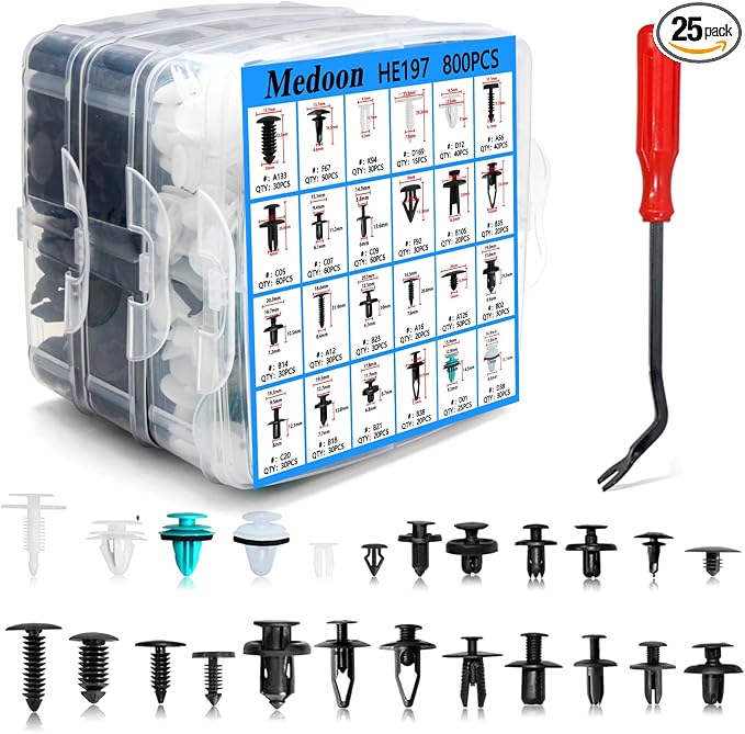 Car Retainer Clips Fasteners Cars Body Kits 24 Most Popular Sizes 801 PCS Car Door Panel Trim Clips Kit 1 Pcs Fastener Remover for Ford GM Toyota Honda Chrysler BMW Benz Nissan Subaru Audi Mazda