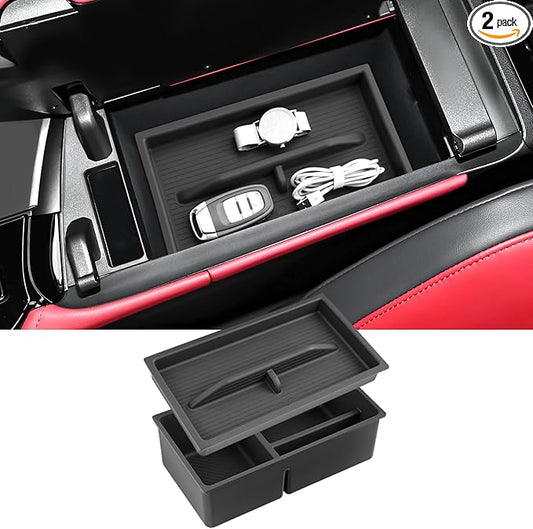 Double-Layer 2022-2026 NX 250/350/350h/450h+ Center Console Organizer for Lexus NX, Durable Silicone Console Tray Insert 2025 2026 NX250/350/350h/450h+ Accessories
