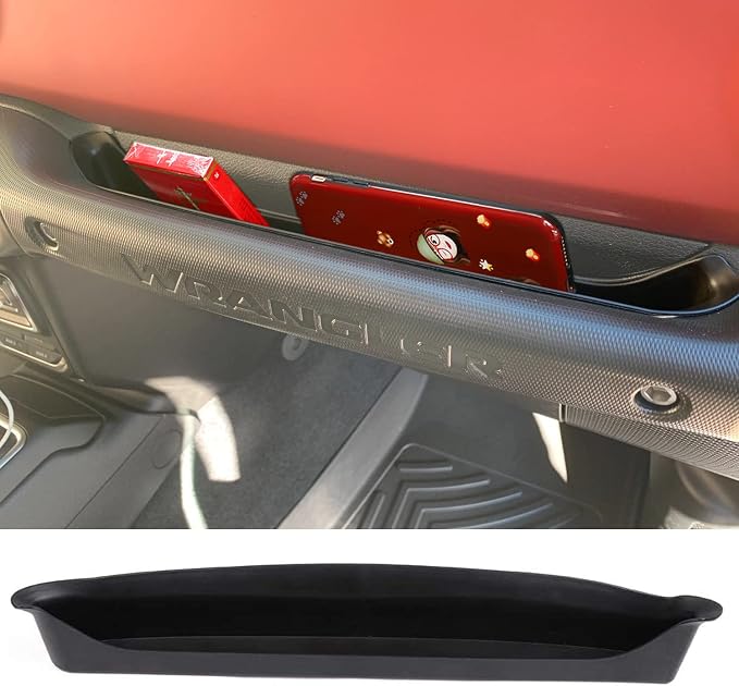 YOCTM GrabTray Interior Storage for Jeep Wrangler JL Passenger Storage Tray Fits 2018 2019 2020 2021 2022 2023 JLU Sports Sahara Freedom Rubicon X & Unlimited 4XE Interior Accessories