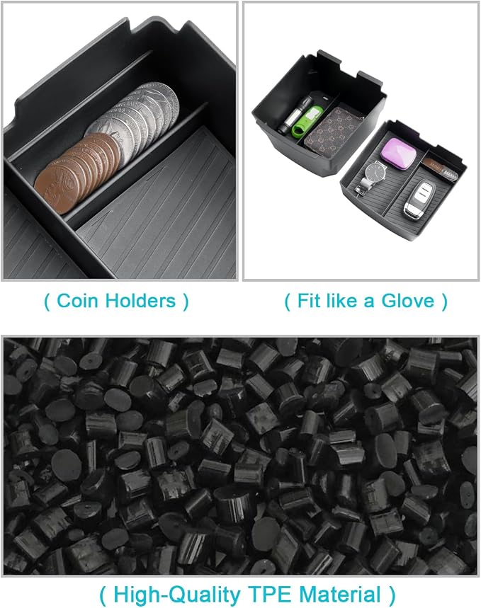 CDEFG 2Pcs for 2025 2026 Hyundai Tucson Limited Center Console Organizer Compatible with 2025 2026 Hyundai Tucson Limited Accessories Middle Console Storage Box