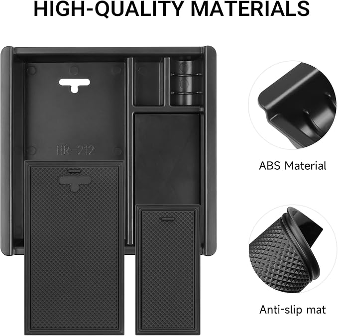 Center Console Organizer Compatible with Toyota 2016-2020 2021 2022 2023 Tacoma Accessories ABS Plastic Material Armrest Secondary Storage Box