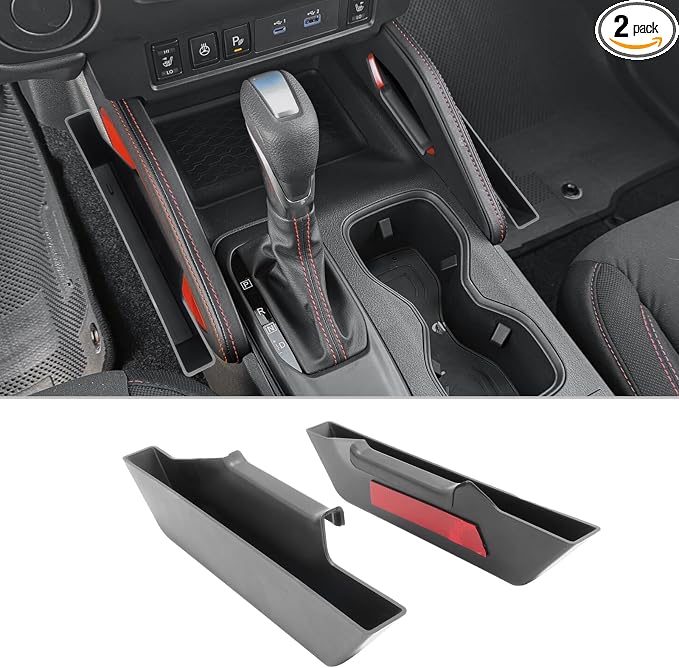 CDEFG 2Pcs for 2025 Nissan Frontier Center Console Organizer for 2022 2023 2024 2025 Nissan Frontier (S/SV/PRO-X/PRO-4X/ SL) Accessories Middle Console Gear Shift Side Tray Hanging Storage Box
