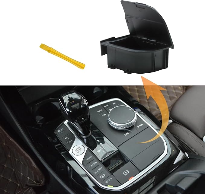 Center Console Organizer for BMW X3 iX3 X4 Accessories,Car Hidden Storage Box for BMW X3 X4 M2 M3 i3 M4 2019-2023 ABS Center Console Organizer Storage Box M3 328i 330i