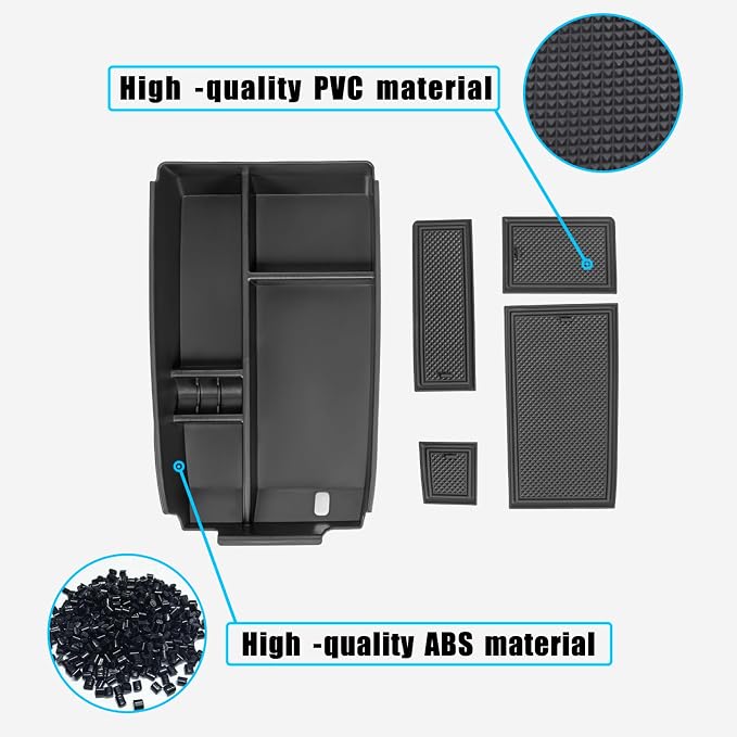 Center Console Organizer Tray Compatible with Ford Bronco Sport 2021-2025/ Escape 2020-2026 Armrest Storage Box Secondary Insert Storage Tray Interior Accessories