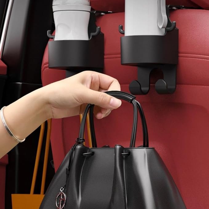 Multifunctional Hook for Car Seat Back, Back Seat Cup Holder with Hooks, Multifunction Seat Cup Holder Hook for Car (2)