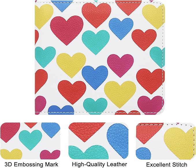 LumiMokki Car Registration and Insurance Holder, Leather Registration and Insurance Card Holder, Vehicle Glove Box Organizer - For Documents, Cards, License (Heart symbol)