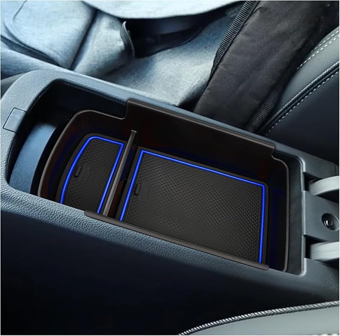 SXCY Fit for 2024 2025 2026 Buick Envista Center Console Organizer for 2024-2026 Buick Envista Accessories Console Tray Armrest Storage Box for 2024 2025 2026 Buick Envista Console Organizer (blue)