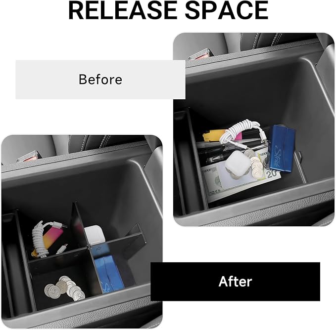 4PCS Center Console Organizer Compatible with Honda 2023 2024 2025 2026 Pilot ＆ 2026 Passport Accessories Armrest Hidden Storage Box Secondary Compartment Organizer Insert Secondary Tray