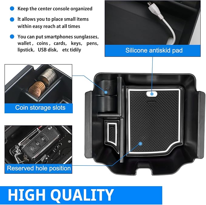 SHAOHAO for 2024 2025 Acura Integra Center Console Organizer Compatible with 2023 2024 2025 Acura Integra Accessories Armrest Insert Storage Box Console Tray Integra 2025 Interior Accessory Organizer