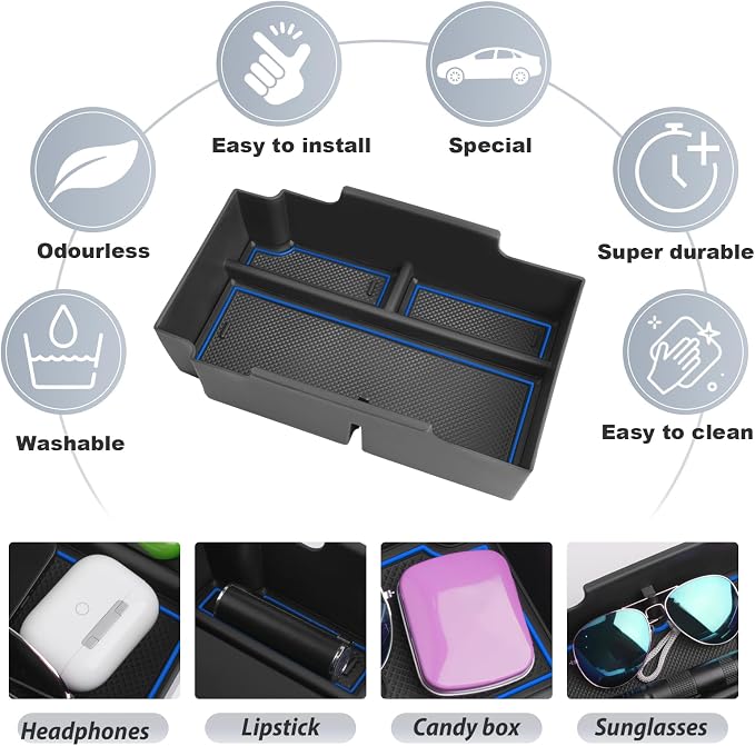 SKTU for 2024 2025 2026 Subaru Crosstrek/Impreza Center Console Organizer 2024-2026 Crosstrek Console Tray 2024 2025 2026 Impreza Accessories Tray 2024 2025 2026 Crosstrek Accessories (Blue)