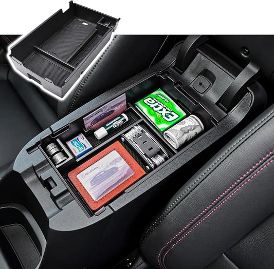 RUNROAD Center Console Organizer Tray Compatible with Chevy Equinox 2018 2019 2020 2021 2022 2023 2024 Accessories, Insert Armrest Tray Secondary Storage Box Coin Holder, Black
