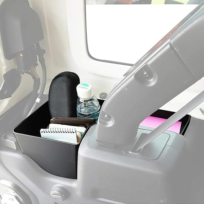 YOCTM Wheel Well Storage Bin, Rear Trunk Organizer, Cargo Tray Compatible with 2018 2019 2020 2021 2022 2023 Jeep Wrangler JL JLU Rubicon Sport Sahara Interior Storage Accessories Black