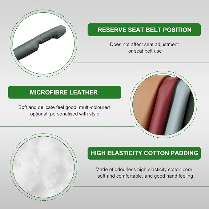 2 PCS Leather Car Seat Gap Filler, Auto Seat Blocker Organizer Fill The Gap Between Seat and Console, Universal Gap Filler Plug Stop Things from Dropping for Car SUV Truck (Gray)