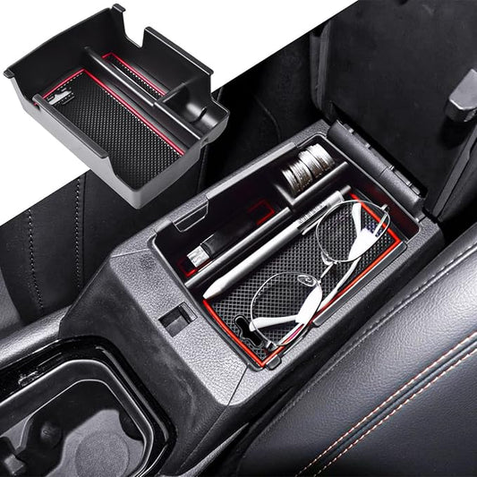 Center Console Organizer Tray Compatible with Jeep Compass 2022 2023 2024 2025 Accessories Insert Armrest Glove Box Secondary Storage Divider ABS Materials，Red