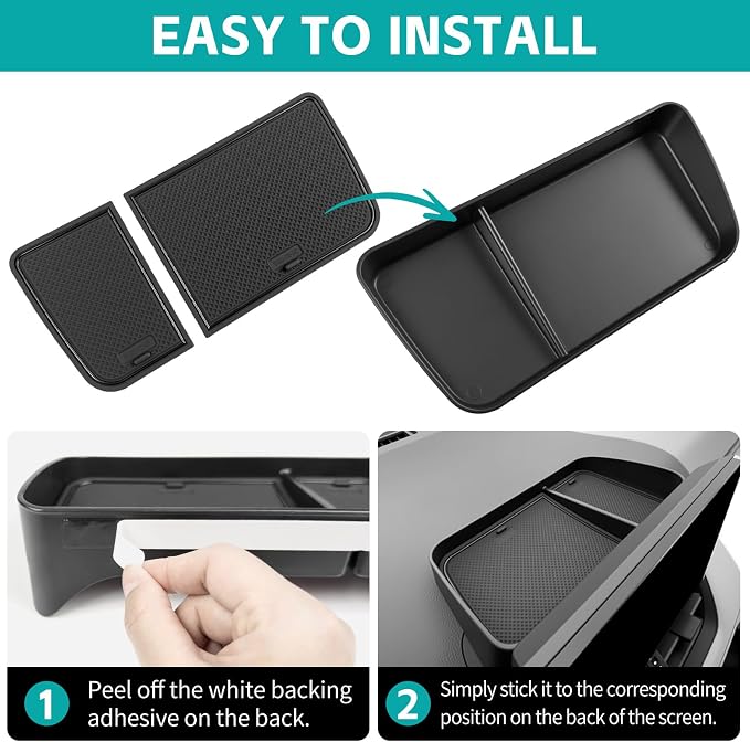 Center Console Organizer Tray Compatible with 2019-2025 Toyota RAV4 & Prime Accessories, Dashboard Storage Box Dash Organizer (ONLY Fit 8" Multimedia Display Screen) for RAV-4 Accessories