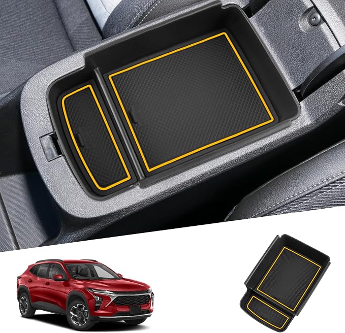SHAOHAO 2025 2026 Chevy Trax Center Console Organizer Tray Compatible with 2024 2025 2026 Chevy Trax Accessories (LS/1RS/LT/2RS/ACTIV) Armrest Storage Box Organizer 2024 2025 2026 Trax Insert Tray