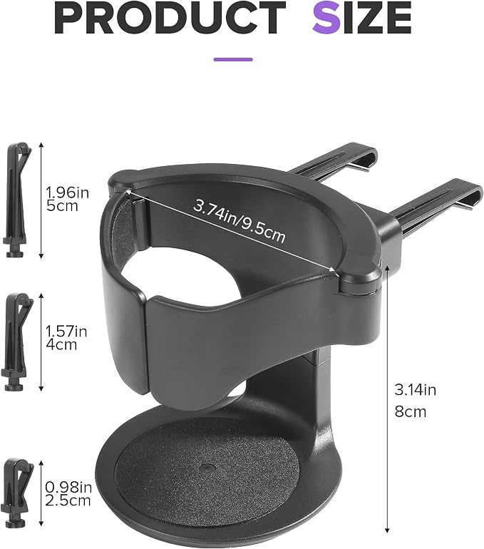 Car Cup Holder,Car Accessories Universal Cup Holder Expander,Automotive Air Vent Ashtray Holders,Automotive Cups Holders,Suitable for Most Cars,SUV,RV with Horizontal Blade Vents (1PCS)