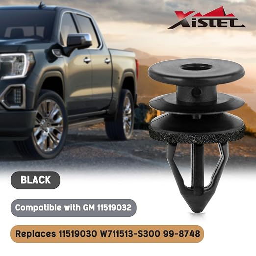 Xislet 60Pcs Door Panel Clips Compatible with GM Chevy GMC Buick Cadillac Hummer H2 Oldsmobile Pontiac, Interior Trim Retainer Clips with Sealer & Removal Tools Kit Replace 11519031 11519032