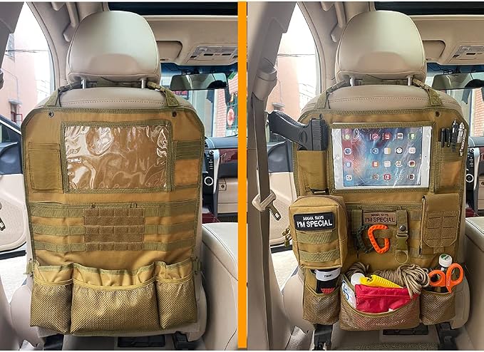 Tactical Scorpion Gear MOLLE Vehicle Panel Universal Fit Car Seat Tactical Organizer Cover Protector - Selection Choices