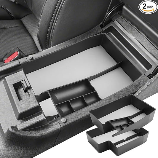 SHAOHAO 2PCS 2025 Outback Center Console Organizer for 2020 2021 2022 2023 2024 2025 Subaru Outback Legacy Accessories Console Tray Outback Legacy 2024 2025 Storage Box Insert Tray