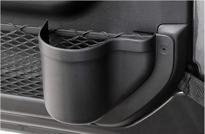 YOCTM 2-PACK Front Door Organizer Tray For 2018 2019 2020 2021 2022 2023 2024 2025 Jeep Wrangler JL JLU Rubicon Sport Sahara Gladiator JT 4EX Interior Storage Box Accessories Black (Front Door Tray)