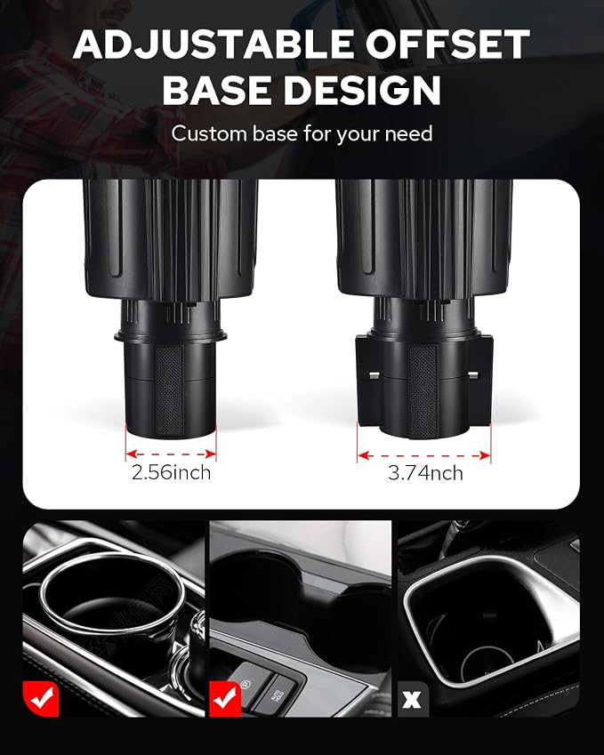 Benlari USB Car Fan with Cup Holder - Upgraded 2 in 1 Cup Fan Holder with 3 Powerful Speed Cooling Wind - Adjustable Extended Bracket Cup Holder for Vehicle Van Truck SUV RV