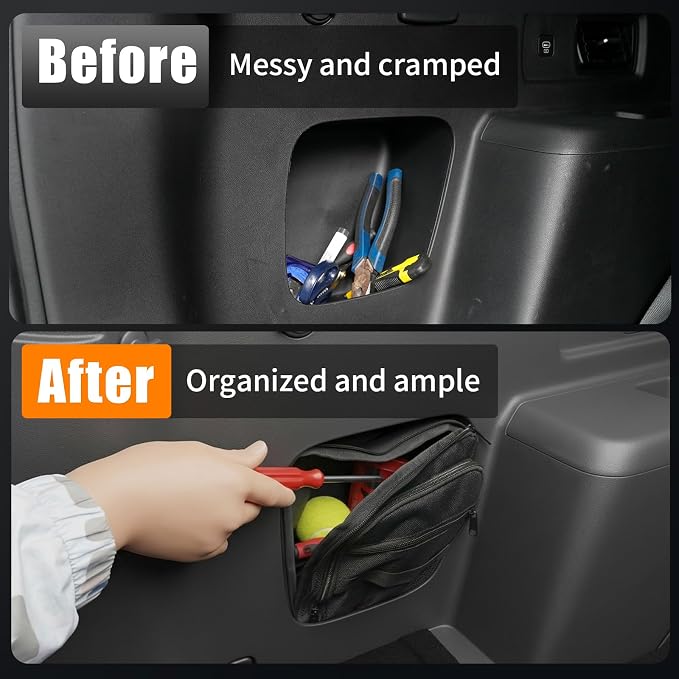Trunk Organizer Bag Compatible with 2024-2026 Hyundai Santa Fe Left Rear Cargo Side Storage Pocket Pouch for 2025 Santa Fe Accessories